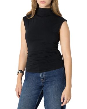 Amazon Essentials Women's (demi's Pick) Slim-fit Sleeveless High-neck Top, Black, M