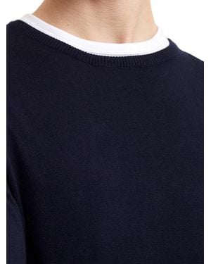 French Connection Dark Navy Crew Neck Knitted Jumper - Blue