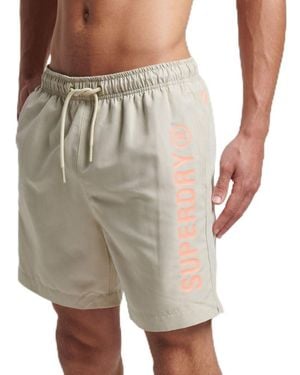 Superdry Code Core Sport 17 Inch Swim Briefs - Natural