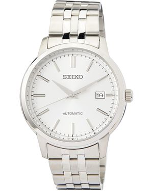 Seiko Orologio Analogico Automatico Uomo con Cinturino in Acciaio Inossidabile SRPH85K1 - Bianco