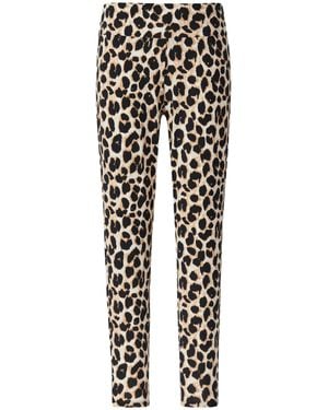 S.oliver Leggings mit Leo-Muster Ecru 36 - Schwarz