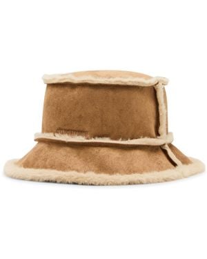 Steve Madden Faux-shearling Bucket Hat - Brown