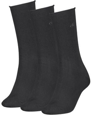 Calvin Klein Rolltop Classic Sock - Nero