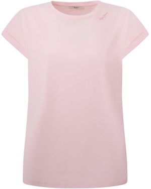 Pepe Jeans Liu, T-shirt Donna, Rosa