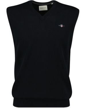 GANT Classic Cotton Slipover Jumper Vest - Black