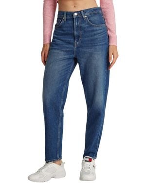Tommy Hilfiger Donna Jeans Mom Fit Tapered Fit - Blu