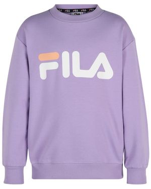Fila Babina Greda Classic Logo Crew Sweat Felpa a Girocollo - Viola