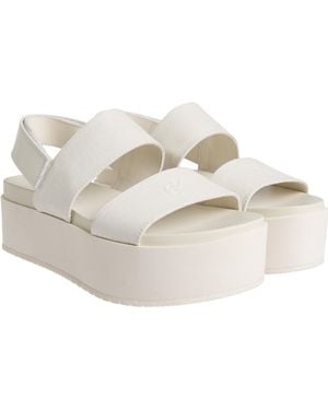 Calvin Klein Ck Jeans Flatform Sandal Sling In Yw0yw01788 Plat - Zwart