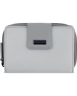 Bugatti Sina Portafoglio S con zip in vera pelle - Grigio