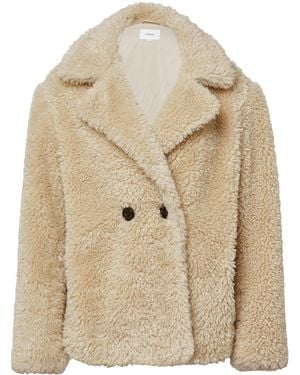 S.oliver Teddy-Jacke mit Eingrifftaschen Sandstein 48 - Natur
