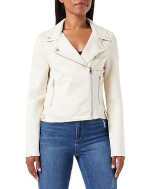 Vero Moda Bestseller A/s Vmjose Aw23 Short Faux Suede Jacket Noos - White