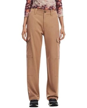 Desigual Pantalones Largos Tejidos para Mujer - Neutro