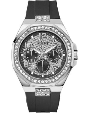 Guess Empire Gw1002g1 Analogue Watch Silicone - Metallic