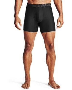 Under Armour S Tech Mesh 6in 2 Pack Boxers Black Xs