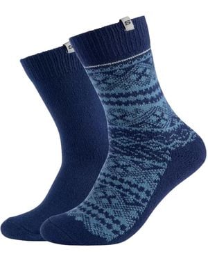 Skechers Sportstrümpfe 2Ppk Casual Fashion Jacquard Socks - Blau