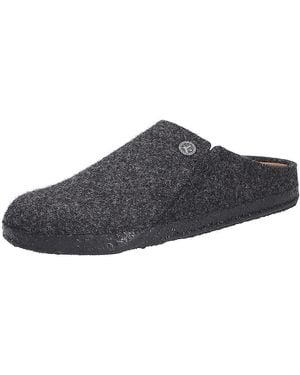 Birkenstock Womens Zermatt Shearling Wool Felt Eggnog Slipper - Grigio