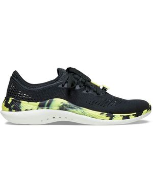 Crocs™ 's Literide 360 Marbled Pacer Trainer Black/citrus Size 12 Uk - Blue