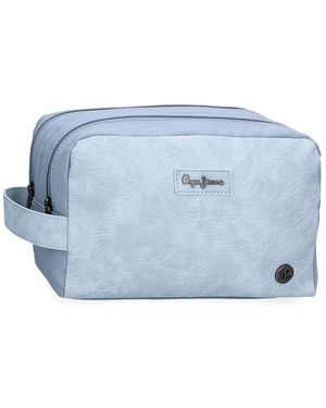 Pepe Jeans Jana, Casual Backpacks, Travel Bags, Blue And Beige Made Of Polyester And With Faux Leather Details, By Joumma Bags, Blue, One
