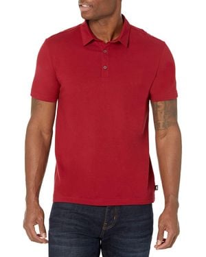 Lee Jeans Polo a iche Corte in Morbido Cotone - Rosso