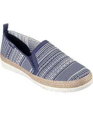 Skechers , Flexpadrille 3.0 Isola Muse Donna, Maglia Blu Navy e Multi ingegnerizzata, 36.5 EU