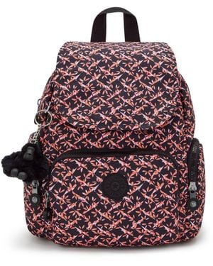 Kipling City Zip Mini Printed Backpack Dancing Bouquet - Red