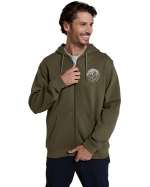 Mountain Warehouse Zip Hoodie - Cotton-polyester Blend Sweatshirt With - Green