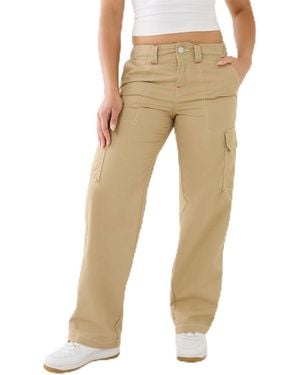 True Religion S Military Oversized Cargo Trousers Travertine 25w / 32l - Natural