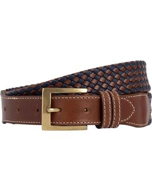 Hackett Plait LTHR Cord Belt - Schwarz