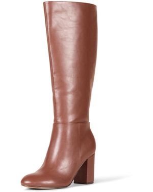Amazon Essentials Bota de tacón Alto Mujer - Marrón