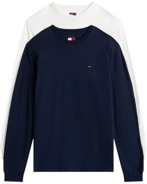 Tommy Hilfiger Tjm Slim 2pack L/s Ext Dm0dm22148 T-shirt - Blue
