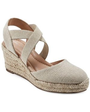 Easy Spirit Meza Espadrille Wedge Sandal - Metallic