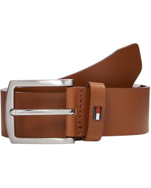 Tommy Hilfiger Gürtel Denton 3,5 cm Ledergürtel - Braun