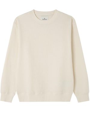 Springfield Waffle Structure Jersey L/S Ribbed Cuffs Sudadera - Blanco