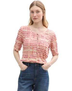 Tom Tailor Basic T-Shirt aus Bio-Baumwolle - Pink