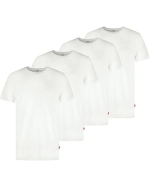 Levi's S 4-pack Basic Crew Neck T-shirt - White