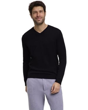 FALKE Pullover Basic Apparel V-Neck M Pu Baumwolle elegant klassisch für Business und Freizeit mit V-Ausschnitt 1 Stück - Schwarz