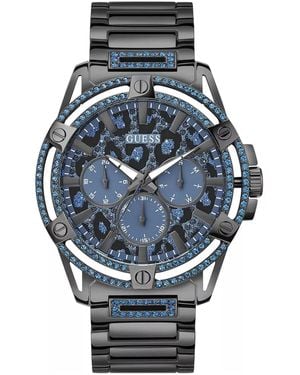 Guess Grey And Blue Multifunction Watch