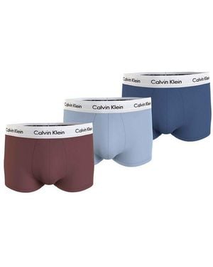 Calvin Klein Uomo Pantaloncini Boxer Vita Bassa Confezione da 3 Intimo - Blu
