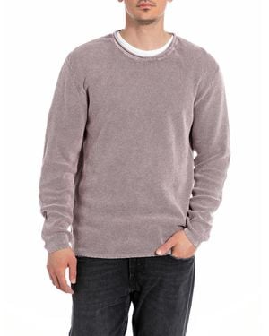 Replay Maglione in cotone da uomo - Grigio