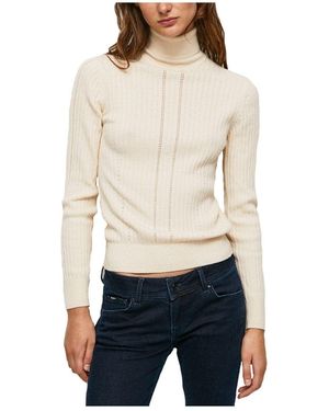 Pepe Jeans Bella Long Sleeves Knits - Natural