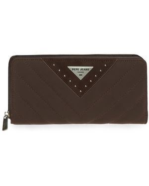 Pepe Jeans Natalie Cartera Marrón 19,5x10x2 cms Piél sintética y Poliéster by Joumma Bags