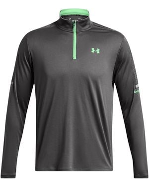 Under Armour S Tech Ut Quarter Zip Fleece Top Grey M