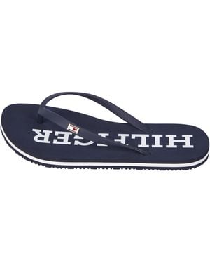 Tommy Hilfiger , , Hilfiger Strap Beach Sandal, Flip Flop, Blue, 3.5