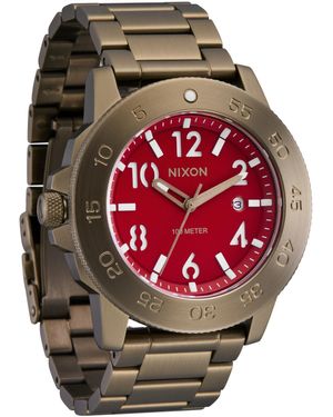 Nixon S Smyth 44 Khaki/red