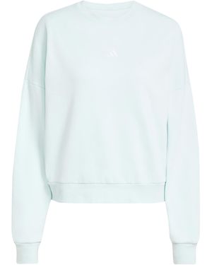 adidas Essentials Small Logo Feel Cozy Relaxed Fit Sweatshirt - Blauw