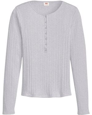 Levi's Dry Goods Vacationer Long-sleeve Henley Shirt - White