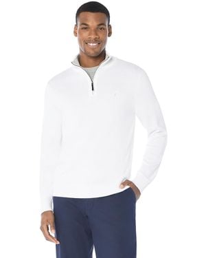 Nautica Viertelreißverschluss Pullover - Weiß