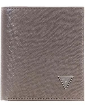 Guess Portafoglio Certosa Billford Wallet Coin Pocket Brown Shitake marrone scuro