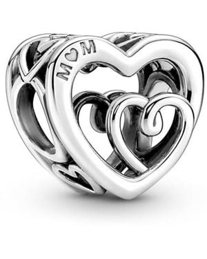 PANDORA Charm Herz "mom" Silber 790800c00 - Wit