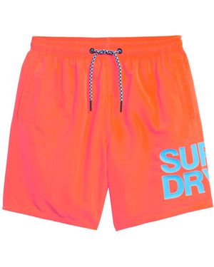 Superdry Sportswear Logo 43,2 cm recycelte Badeshorts - Orange